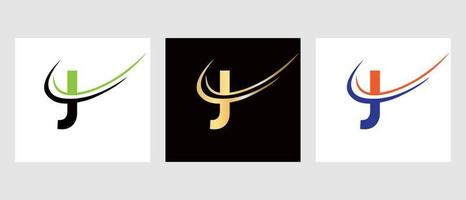 modèle de conception de logo de lettre initiale j. symbole de logo monogramme vecteur