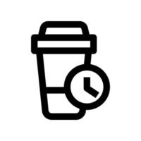 icône de l'heure du café pour votre site Web, mobile, présentation et conception de logo. vecteur