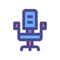 icône de chaise de bureau pour votre site Web, mobile, présentation et création de logo. vecteur