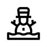 icône de bonhomme de neige pour votre site Web, mobile, présentation et conception de logo. vecteur