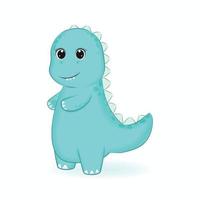 illustration de dessin animé mignon petit dinosaure vecteur