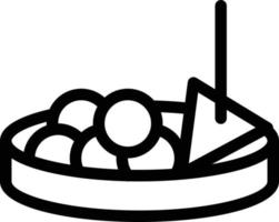 illustration vectorielle de boulette de viande sur fond.symboles de qualité premium.icônes vectorielles pour le concept et la conception graphique. vecteur