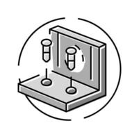 insérer boulon assemblage meubles couleur icône illustration vectorielle vecteur