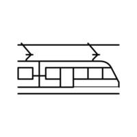 illustration vectorielle de l'icône de la ligne de transport de tramway vecteur