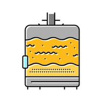 séparer l'illustration vectorielle de l'icône de couleur de production de bière de moût vecteur