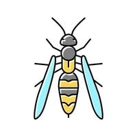 guêpe insecte couleur icône illustration vectorielle vecteur