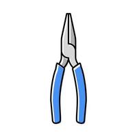 illustration vectorielle d'icône de couleur de pince à bec long vecteur