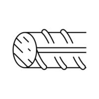 illustration vectorielle de l'icône de la ligne d'armature de basalte vecteur