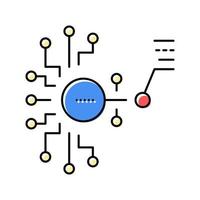 modèle artificiel réseau de neurones couleur icône illustration vectorielle vecteur