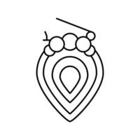 illustration vectorielle de l'icône de la ligne de bijoux broches vecteur