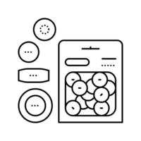 illustration vectorielle d'icône de ligne de jeu de boutons vecteur