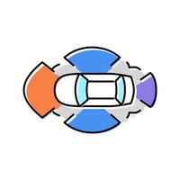 illustration vectorielle d'icône de couleur de véhicule autonome vecteur