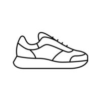 illustration vectorielle de l'icône de la ligne d'entretien quotidien des chaussures vecteur