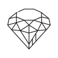 pierre de bijoux en diamants gagnée dans l'illustration vectorielle de l'icône de la ligne de jeu de l'application smartphone vecteur