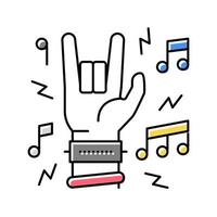 illustration vectorielle d'icône de couleur de concert de musique rock vecteur