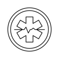 illustration vectorielle d'icône de ligne de signe d'hôpital d'ambulance d'urgence vecteur