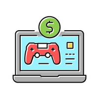 illustration vectorielle d'icône de couleur de département de boutique de jeux vecteur
