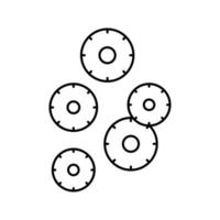 morceau d'illustration vectorielle d'icône de ligne de fraise vecteur