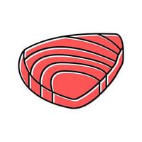 icône de couleur de filet de viande de thon illustration vectorielle vecteur