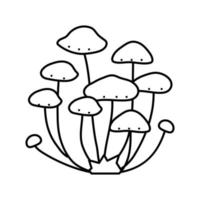 illustration vectorielle d'icône de ligne de champignon naturel psychédélique vecteur