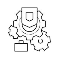 illustration vectorielle de l'icône de la ligne de sécurité au travail vecteur