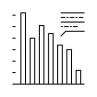 illustration vectorielle de l'icône de la ligne de la hiérarchie des employés de l'entreprise vecteur