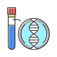 flacon d'analyse molécule génétique couleur icône illustration vectorielle vecteur