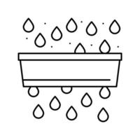 purification de l'eau et pollution ligne icône illustration vectorielle vecteur