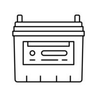 illustration vectorielle de l'icône de la ligne de batterie au plomb inondée vecteur