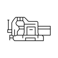 illustration vectorielle de l'icône de la ligne vice à dégagement rapide vecteur