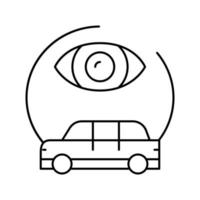 illustration vectorielle de l'icône de la ligne de suivi des véhicules vecteur