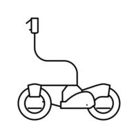 illustration vectorielle de l'icône de la ligne de transport de véhicules motorisés vecteur