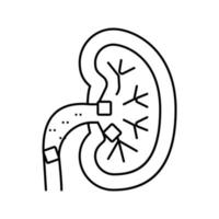calculs rénaux ligne icône illustration vectorielle vecteur