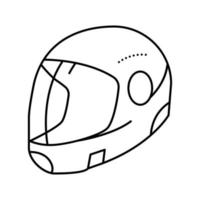 illustration vectorielle d'icône de ligne de casque de protection vecteur
