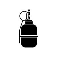 vecteur d'icône de grenade. signe d'illustration d'explosion. symbole d'arme. logo de l'armée.