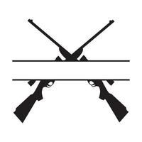 vecteur d'icône de fusil de chasse. signe d'illustration de fusil. symbole d'arme. logo de chasse.