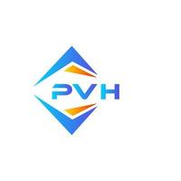 création de logo de technologie abstraite pvh sur fond blanc. concept de logo de lettre initiales créatives pvh. vecteur