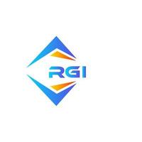 création de logo de technologie abstraite rgi sur fond blanc. concept de logo de lettre initiales créatives rgi. vecteur
