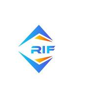 création de logo de technologie abstraite rif sur fond blanc. concept de logo de lettre initiales créatives rif. vecteur