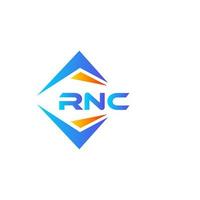 création de logo de technologie abstraite rnc sur fond blanc. concept de logo de lettre initiales créatives rnc. vecteur