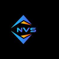 création de logo de technologie abstraite nvs sur fond noir. concept de logo de lettre initiales créatives nvs. vecteur