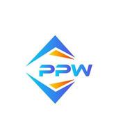 création de logo de technologie abstraite ppw sur fond blanc. concept de logo de lettre initiales créatives ppw. vecteur