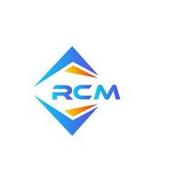 création de logo de technologie abstraite rcm sur fond blanc. concept de logo de lettre initiales créatives rcm. vecteur