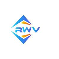 création de logo de technologie abstraite rwv sur fond blanc. concept de logo de lettre initiales créatives rwv. vecteur