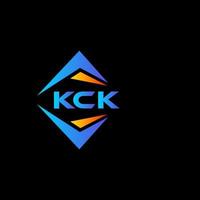 création de logo de technologie abstraite kck sur fond noir. kck concept de logo de lettre initiales créatives. vecteur