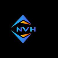 création de logo de technologie abstraite nvh sur fond noir. concept de logo de lettre initiales créatives nvh. vecteur