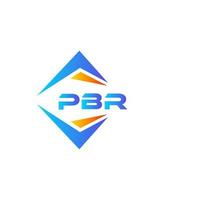 création de logo de technologie abstraite pbr sur fond blanc. concept de logo de lettre initiales créatives pbr. vecteur