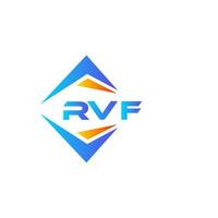 création de logo de technologie abstraite rvf sur fond blanc. concept de logo de lettre initiales créatives rvf. vecteur