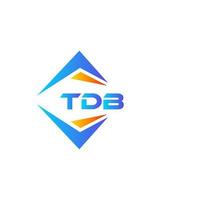 création de logo de technologie abstraite tdb sur fond blanc. concept de logo de lettre initiales créatives tdb. vecteur