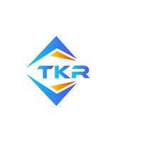 création de logo de technologie abstraite tkr sur fond blanc. concept de logo de lettre initiales créatives tkr. vecteur